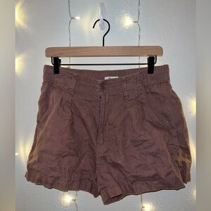 Madewell The Neale Short in 100% Linen | Evening Mauve | Size 10